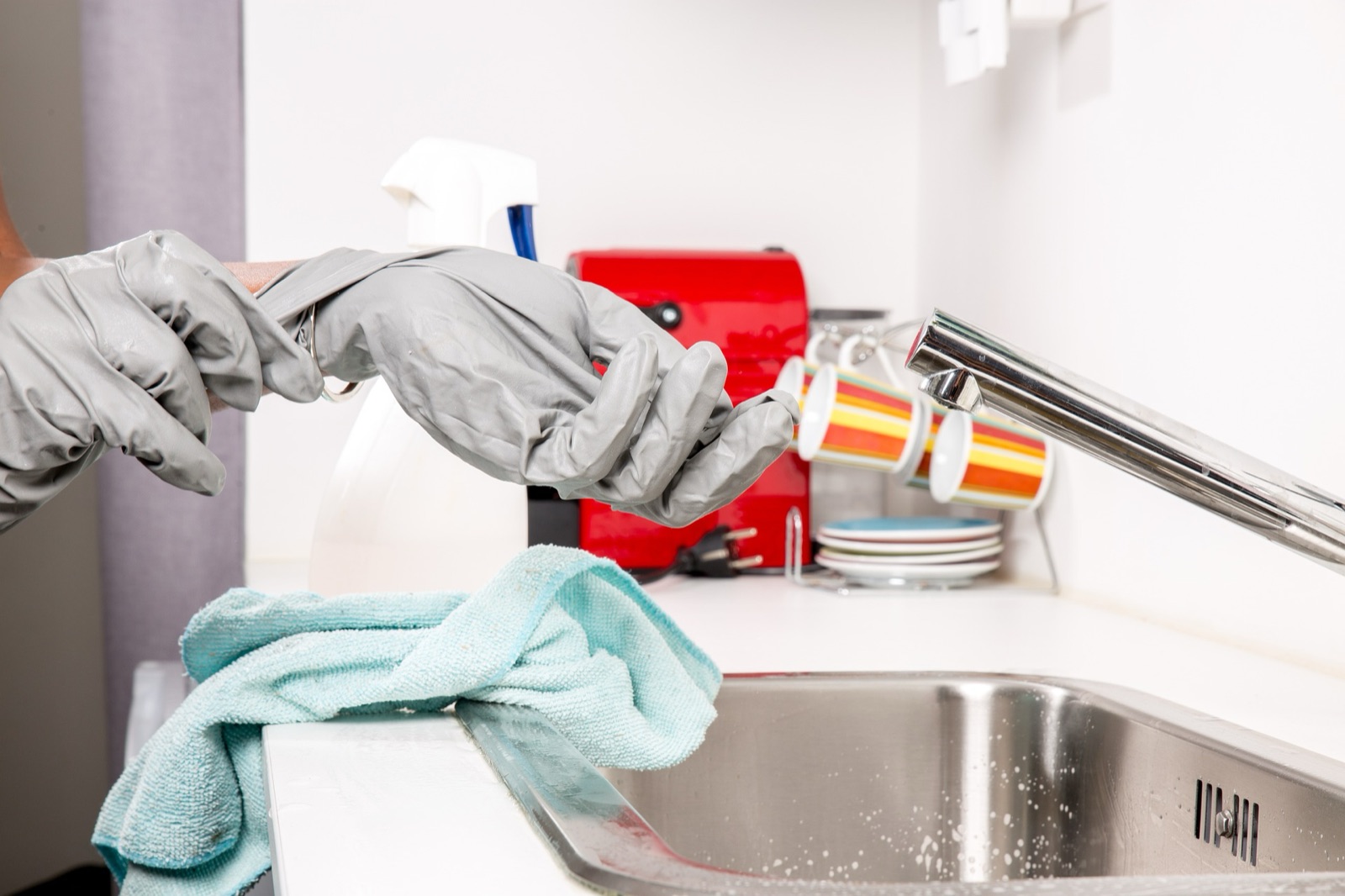 Sparkling clean home interior surfaces